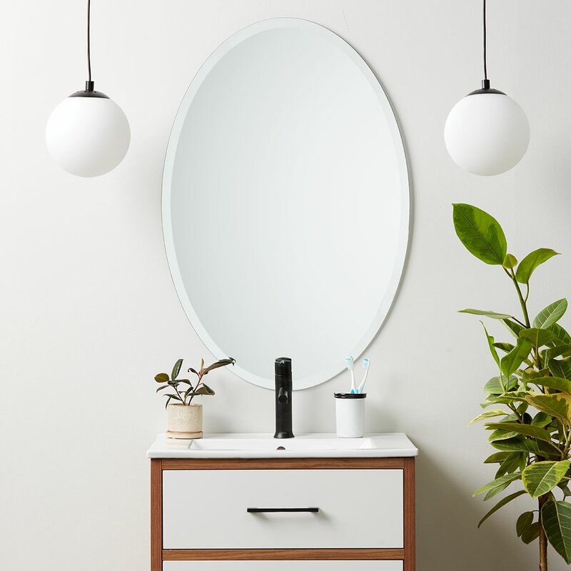 Andgoco Modern & Contemporary Silver Beveled Accent Mirror