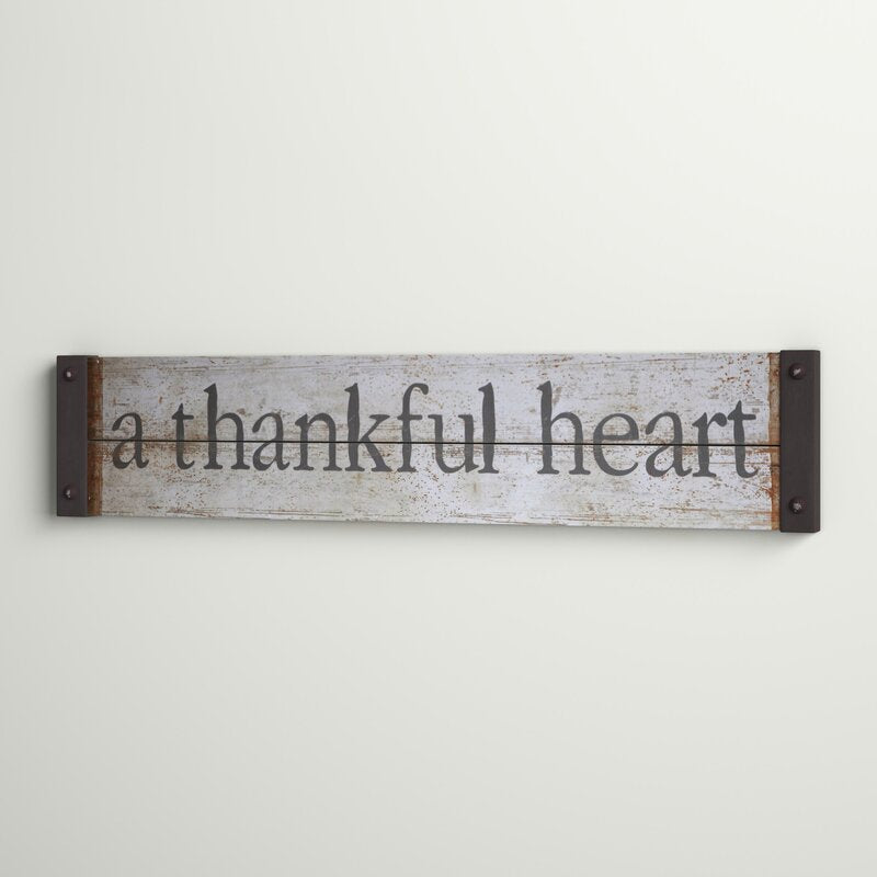 Hablic Thankful Heart Wood Wall Decor