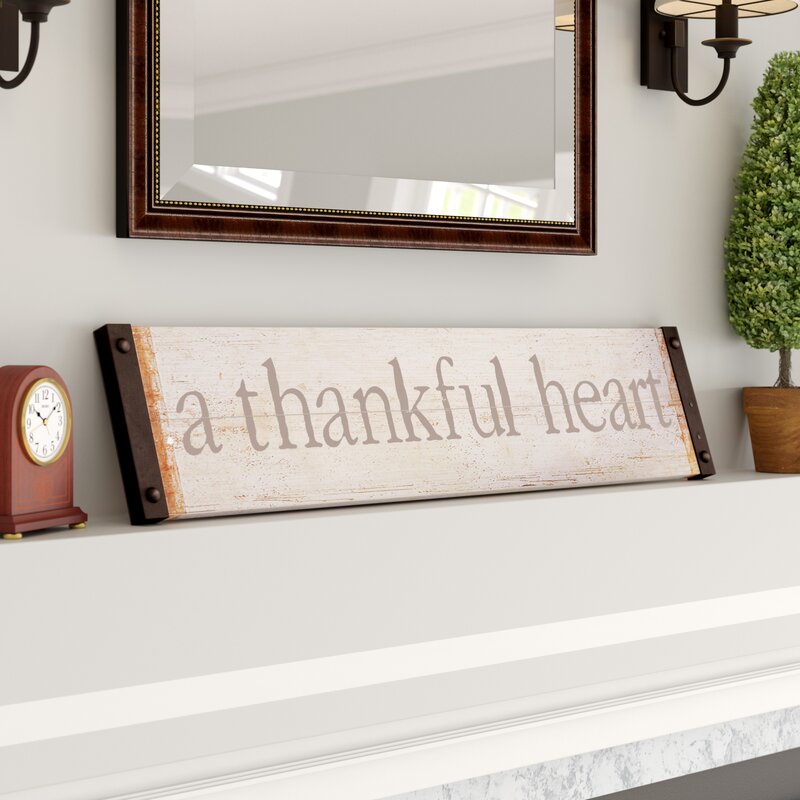 Hablic Thankful Heart Wood Wall Decor