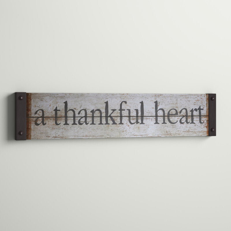 Hablic Thankful Heart Wood Wall Decor
