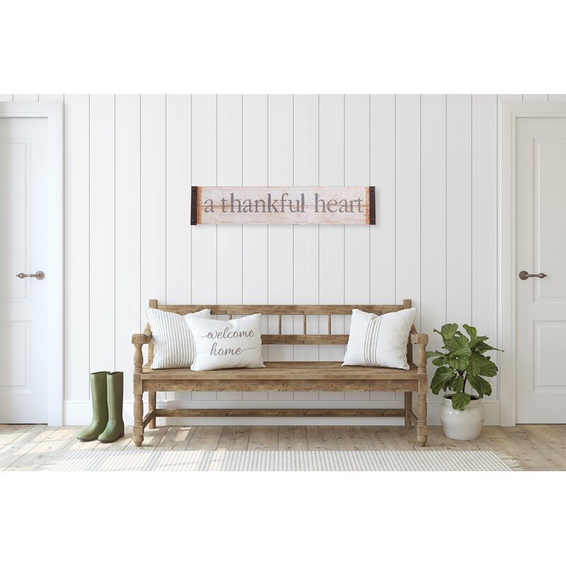 Hablic Thankful Heart Wood Wall Decor