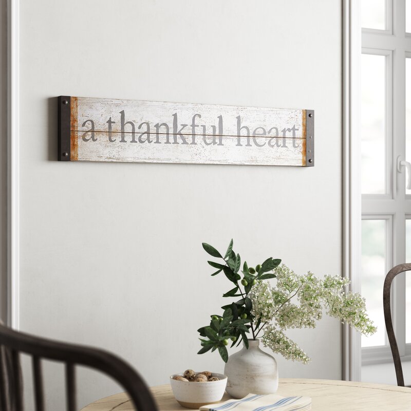 Hablic Thankful Heart Wood Wall Decor