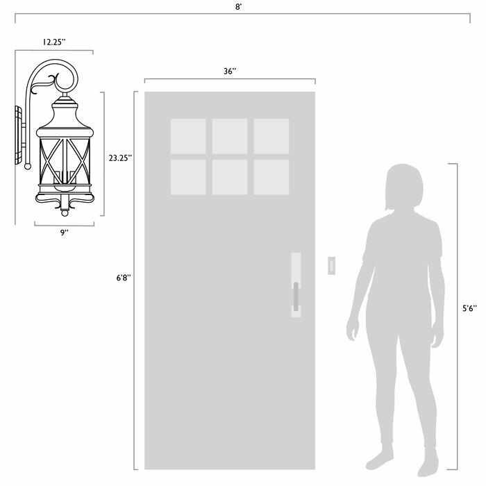 Wallie 2 - Bulb Outdoor Wall Lantern - Furniture, Decor, Rugs & More