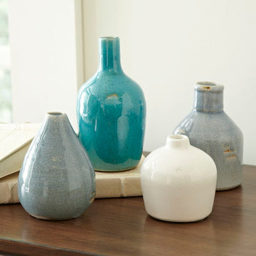 Nania Bud Aqua Indoor Ceramic Table Vase