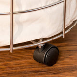 Zambon Chrome Rolling Laundry Hamper