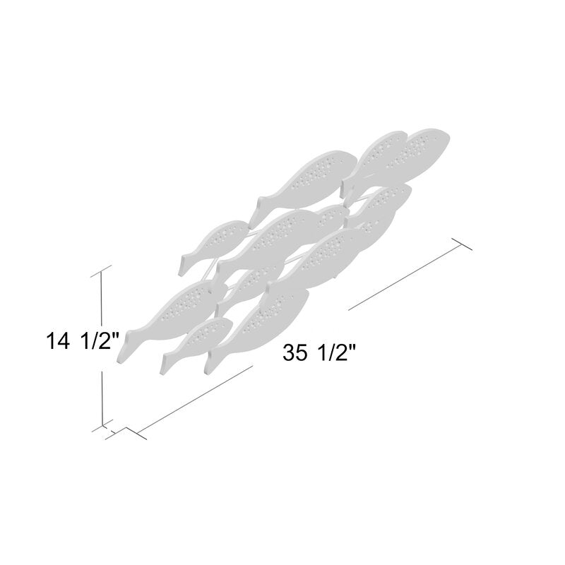 Ilandsia Fish Army Modern Metal Wall Decor