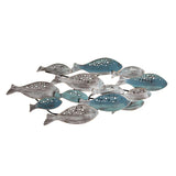 Ilandsia Fish Army Modern Metal Wall Decor