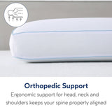 Moca Sleep Ventilated Gel Memory Foam Plush Gusseted Support Pillow