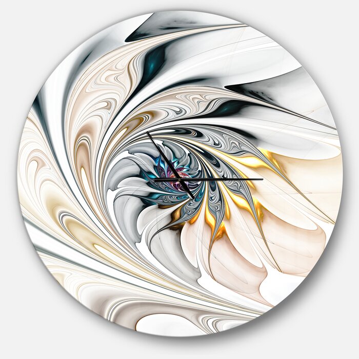 Artsy Wall Floral Art Wall Clock