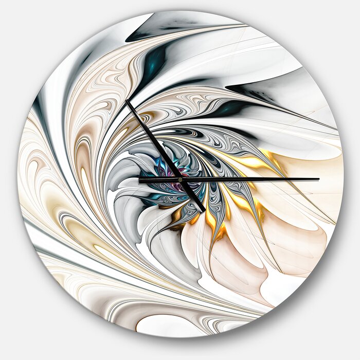 Artsy Wall Floral Art Wall Clock