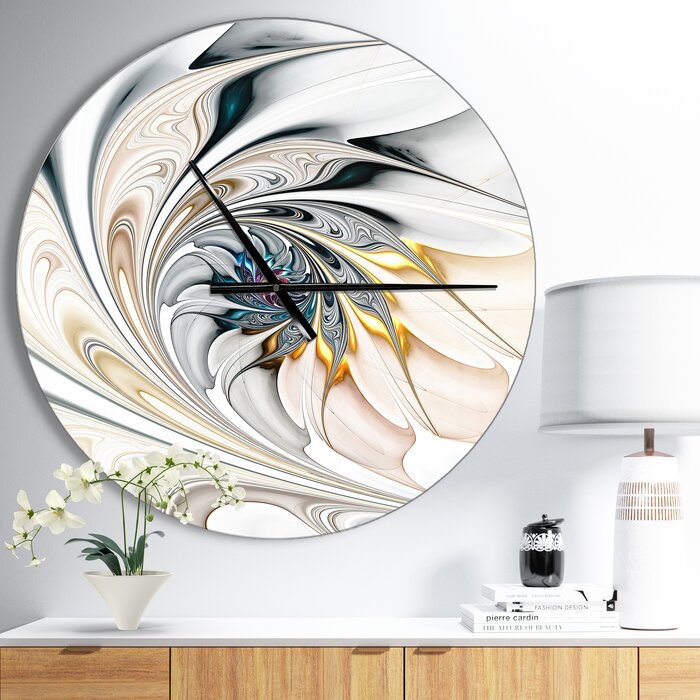 Artsy Wall Floral Art Wall Clock