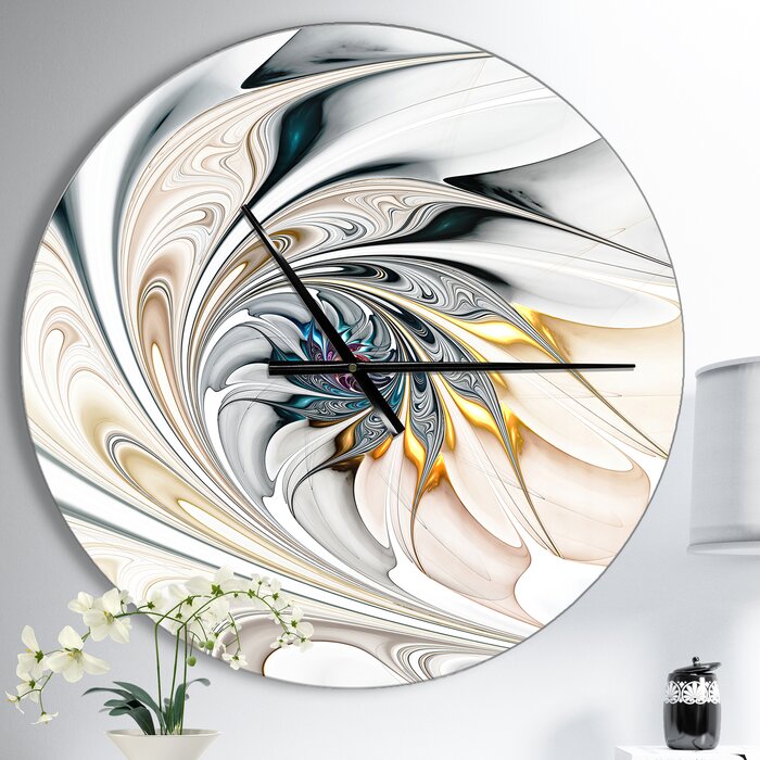 Artsy Wall Floral Art Wall Clock