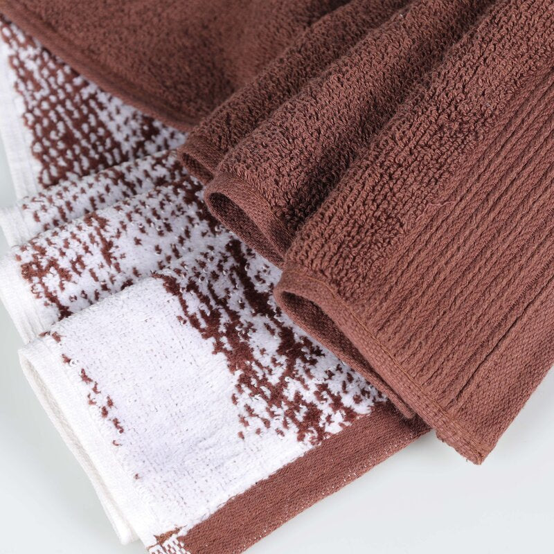 Lola Superior Marble Effect 10 Piece Cotton Towel Set