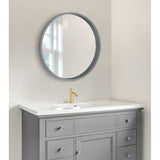 Norma Modern & Contemporary Round Wood Frame Accent Mirror