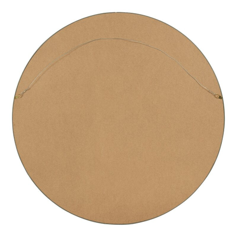 Norma Modern & Contemporary Round Wood Frame Accent Mirror