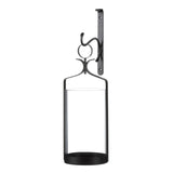 Gamne Tall Black Glass Wall Sconce Candle Holder