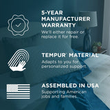 Veida Standard Memory Foam Plush Support Pillow