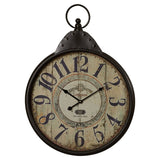 Thebul Brown/Black Round Vintage 19" Wall Clock