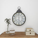 Thebul Brown/Black Round Vintage 19" Wall Clock