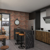 Thebul Brown/Black Round Vintage 19" Wall Clock