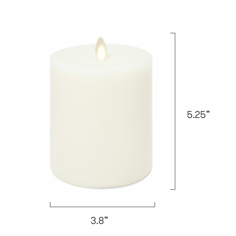 Masstan LED Flat Edge Vanilla Honey Scented Flameless Flicker Candle
