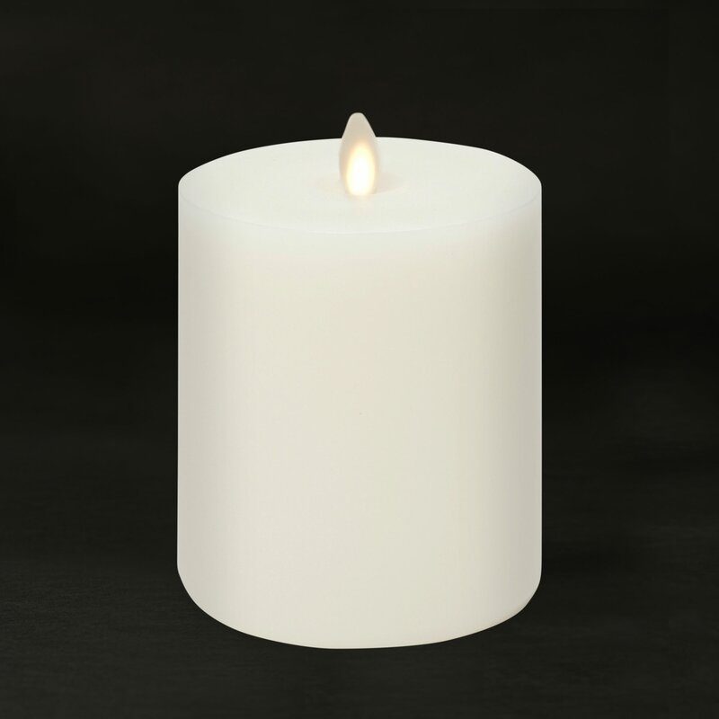 Masstan LED Flat Edge Vanilla Honey Scented Flameless Flicker Candle
