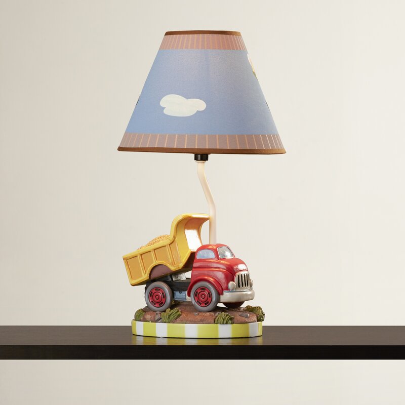 Leysgoria Transportation 16" Brown/Green/Red Table Lamp