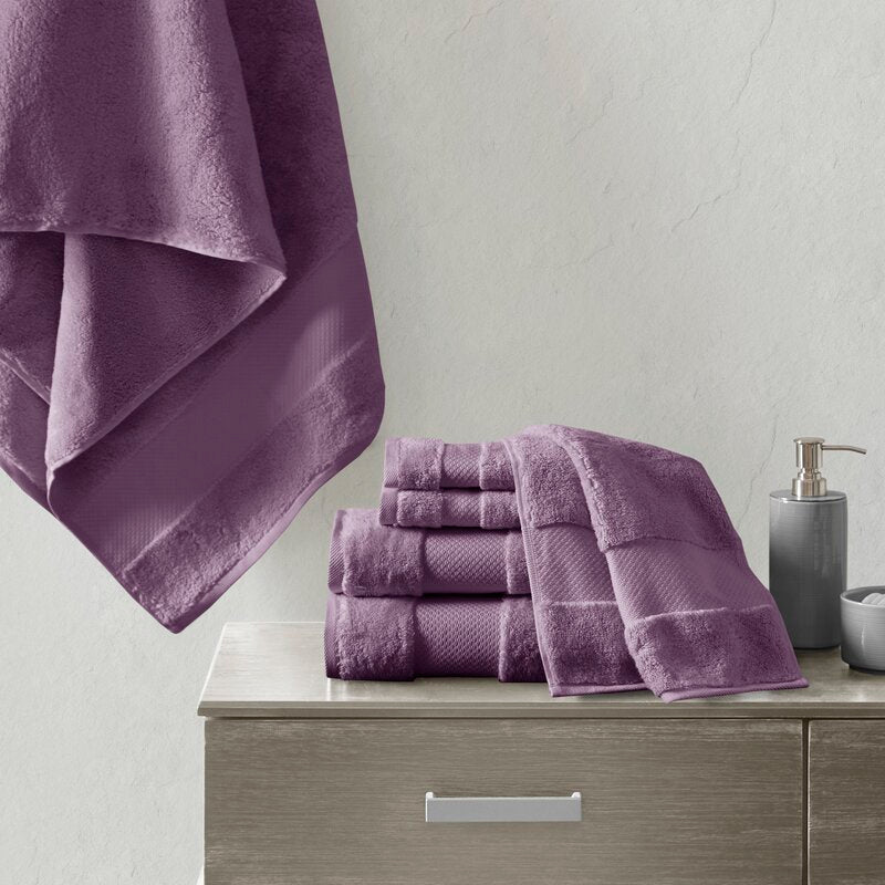 Nona 6 Piece 100% Turkish Cotton Towel Set (Set of 6)