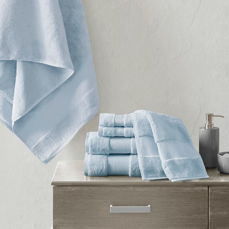 Nona 6 Piece 100% Turkish Cotton Towel Set (Set of 6)