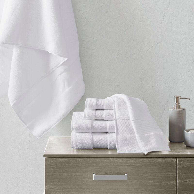 Nona 6 Piece 100% Turkish Cotton Towel Set (Set of 6)