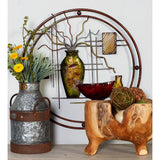 Netome Vase and Bowl Ornamental Metal Wall Decor