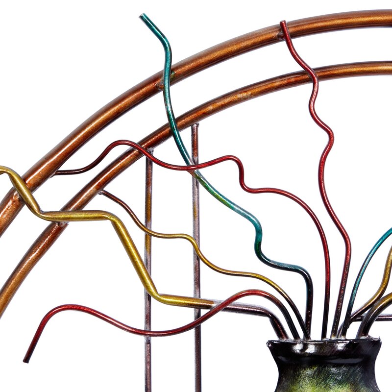 Netome Vase and Bowl Ornamental Metal Wall Decor