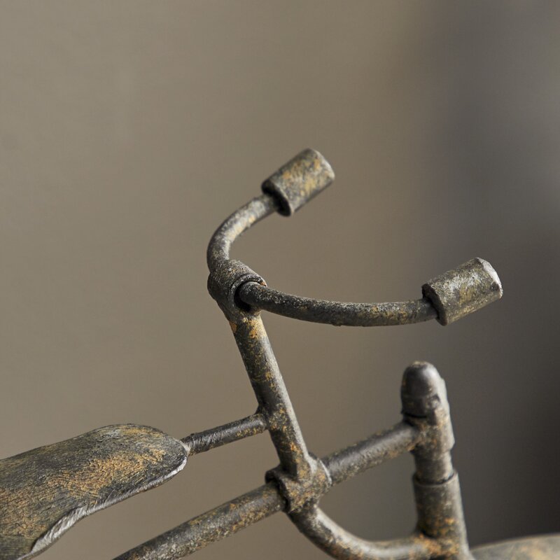 Vaubia Textured Iron Decorative Bicycle Sculpture