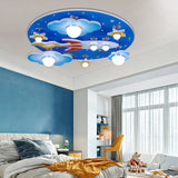 Lonsen Kids Light 23.6'' Unique/Statement Circle LED Flush Mount