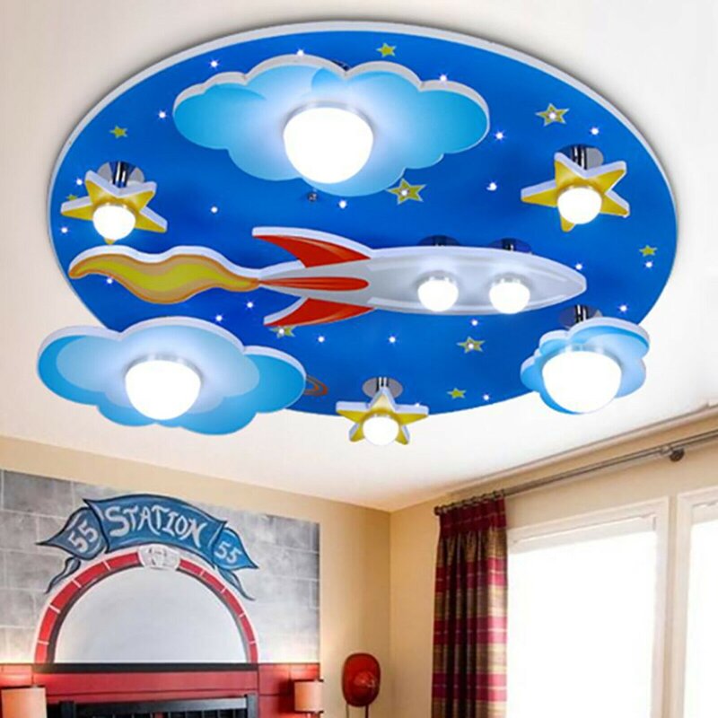 Lonsen Kids Light 23.6'' Unique/Statement Circle LED Flush Mount