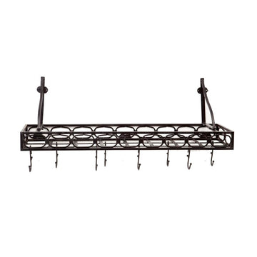 Quay Wall Mounted Bookshelf Pot Rack