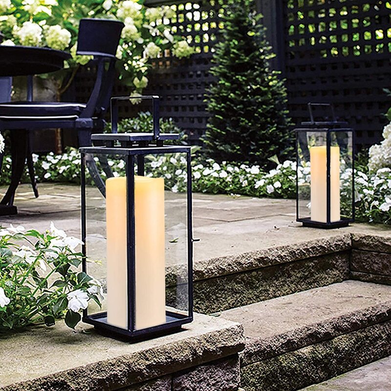 Maten LED with Timer Unscented Flameless Pillar Candle (Set of 2)