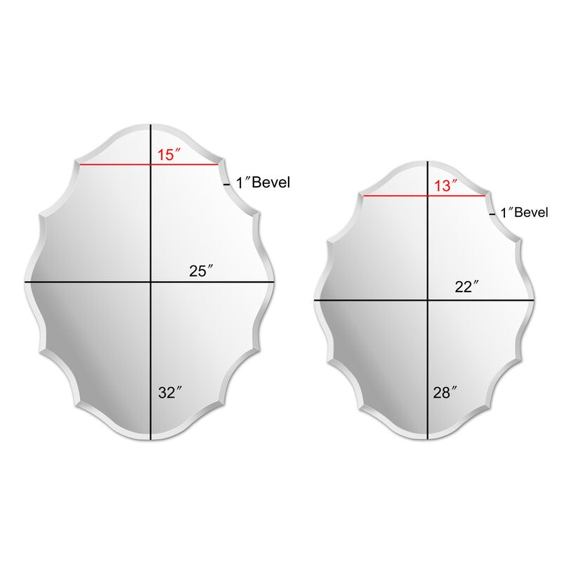 Sierkogy Oval Classic Beveled Accent Mirror