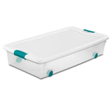Beraw Wheeled Latching Plastic Underbed Storage Set (Set of 4)
