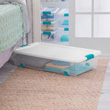 Beraw Wheeled Latching Plastic Underbed Storage Set (Set of 4)