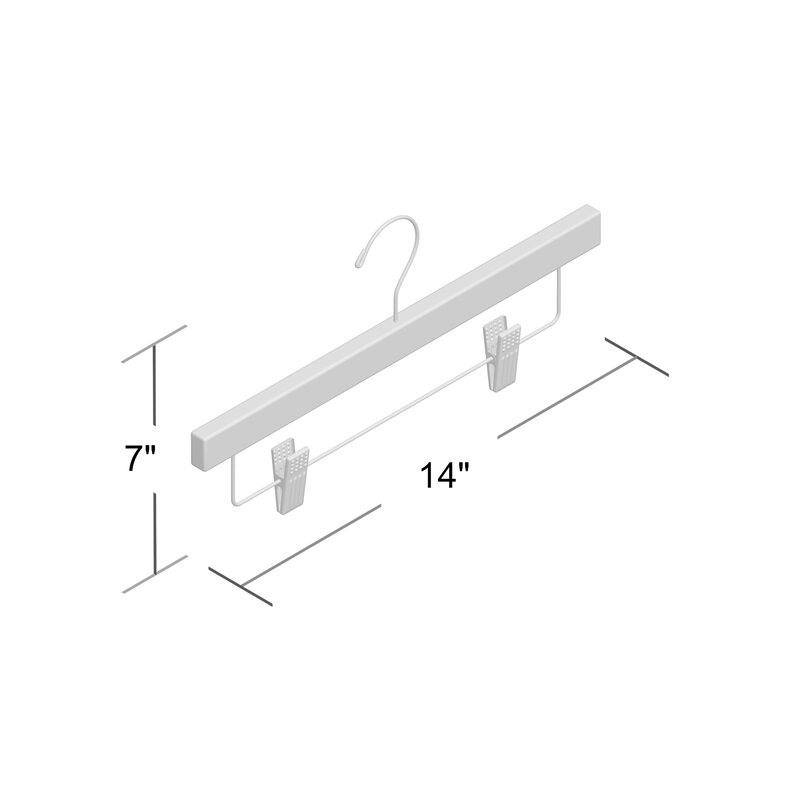 Beaulieu 25 Pcs Pant Hanger with Adjustable Cushion Clips for Skirt/Pants