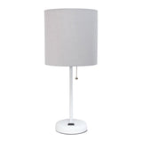 Baxter 19.5" Table Lamp with Outlet