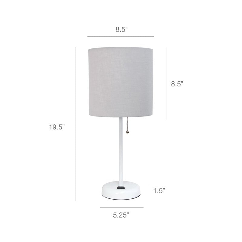 Baxter 19.5" Table Lamp with Outlet