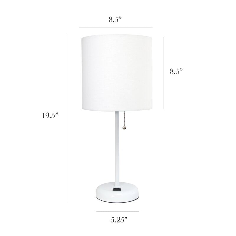Baxter 19.5" Table Lamp with Outlet