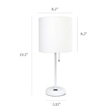 Baxter 19.5" Table Lamp with Outlet
