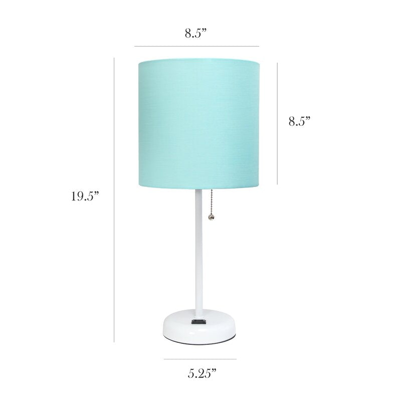 Baxter 19.5" Table Lamp with Outlet