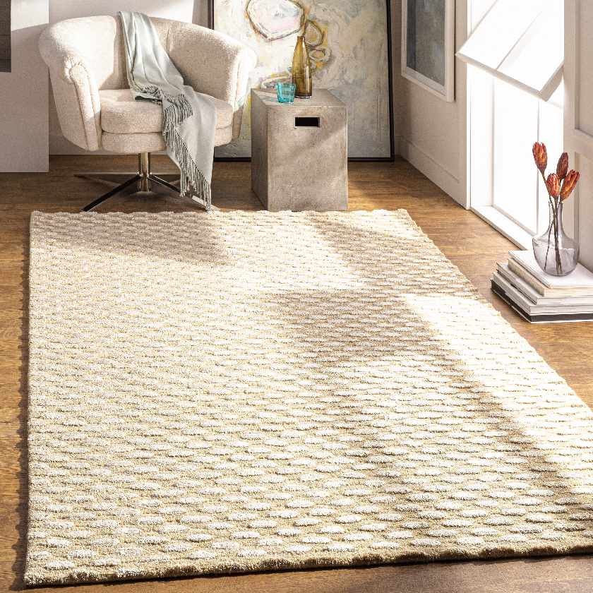 Goldmsall Solid and Border Area Rug
