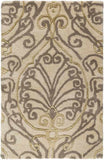 Glentif Transitional Taupe Area Rug