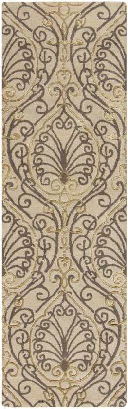 Glentif Transitional Taupe Area Rug