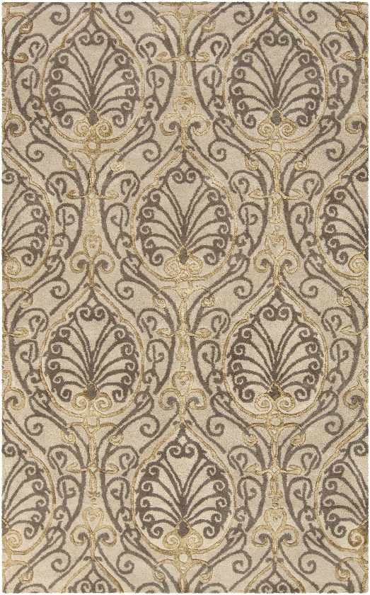 Glentif Transitional Taupe Area Rug